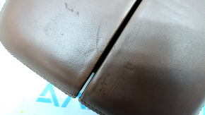 Audi Q7 16-19 armrest, brown leather, worn, dents, needs cleaning