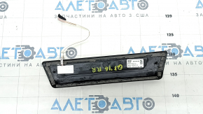 Rear right outer door sill plate for Audi Q7 16-25, black with chrome, backlit