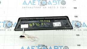 Rear left outer door sill plate for Audi Q7 16-25, black with chrome, backlit, scratches, dents