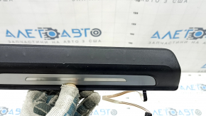 Rear left outer door sill plate for Audi Q7 16-25, black with chrome, backlit, scratches, dents