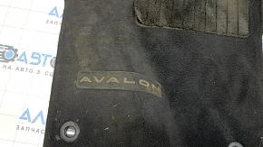 Set of mats for Toyota Avalon 13-18, black cloth, peeling, cracked, needs cleaning