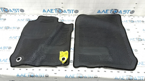 Set of mats for Toyota Avalon 13-18, black cloth, peeling, cracked, needs cleaning