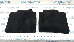 Set of mats for Toyota Avalon 13-18, black cloth, peeling, cracked, needs cleaning