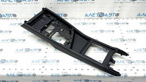 Upper center console trim for Audi Q7 16-19, black leather, with backlight, scratches, dents