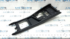 Upper center console trim for Audi Q7 16-19, black leather, with backlight, scratches, dents