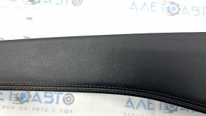 Upper center console trim for Audi Q7 16-19, black leather, with backlight, scratches, dents