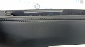 Upper center console trim for Audi Q7 16-19, black leather, with backlight, scratches, dents