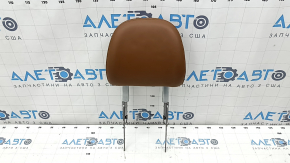 Front left headrest for Audi Q7 16-19, brown leather, dented, scratches