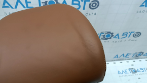 Front left headrest for Audi Q7 16-19, brown leather, dented, scratches