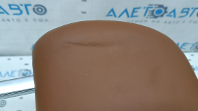Front left headrest for Audi Q7 16-19, brown leather, dented, scratches