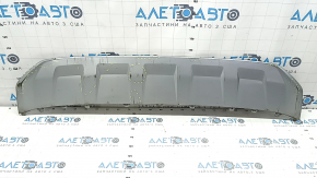 Front bumper center lip for Audi Q7 16-19 silver, scratches, dents, broken mount