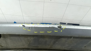 Front bumper center lip for Audi Q7 16-19 silver, scratches, dents, broken mount