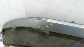 Front bumper center lip for Audi Q7 16-19 silver, scratches, dents, broken mount