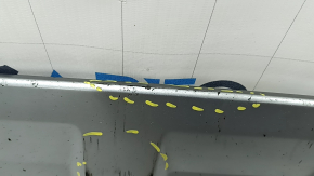 Front bumper center lip for Audi Q7 16-19 silver, scratches, dents, broken mount