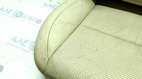 Lexus ES300h ES350 13-18 passenger seat upholstery, beige, perforated, heated, dented leather, oxidized chips, dry-cleanable