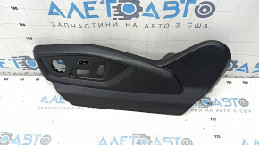 Left side driver's seat cover for Audi Q7 16-19, black, for massage, broken mount