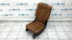 Rear seats, 2nd row left, Audi Q7 16-19, brown leather with perforation, heated, dents