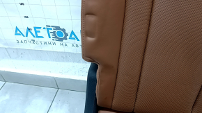 Rear seats, 2nd row left, Audi Q7 16-19, brown leather with perforation, heated, dents