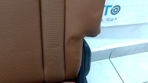 Rear seats, 2nd row left, Audi Q7 16-19, brown leather with perforation, heated, dents