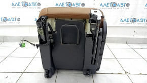 Rear seats, 2nd row left, Audi Q7 16-19, brown leather with perforation, heated, dents