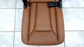 Rear seat row 2 center Audi Q7 16-19 brown leather, with armrest and belt, dents