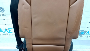 Rear seat row 2 center Audi Q7 16-19 brown leather, with armrest and belt, dents