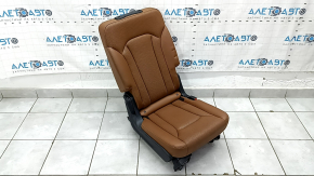 Rear seats, 2nd row, right, Audi Q7 16-19, brown leather with perforation, heated, dents