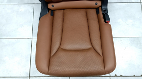 Rear seats, 2nd row, right, Audi Q7 16-19, brown leather with perforation, heated, dents