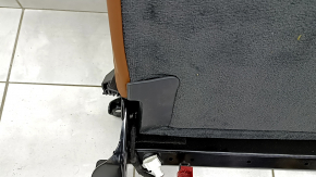 Rear seat row 3 upper part Audi Q7 16-19 brown leather, with headrests, latches and bracket, deformed backrest, dent