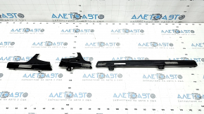 Audi Q7 16-19 front panel inserts, gloss black, quattro, complete, broken mount, scratch