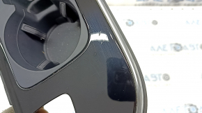 Audi Q7 16-19 center console trim, gloss black, with cup holders, scratches