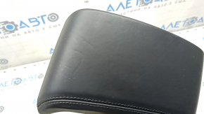 Rear upper center console trim for Audi Q7 16-25, black leather, scratches, dents, broken fasteners