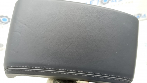 Rear upper center console trim for Audi Q7 16-25, black leather, scratches, dents, broken fasteners
