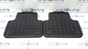 Set of floor mats for Audi Q7 16-25, black rubber, worn front mats