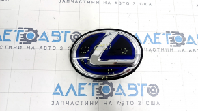 Lexus ES300h 13-18 grille emblem, blue sand, scratch, broken fasteners, crack