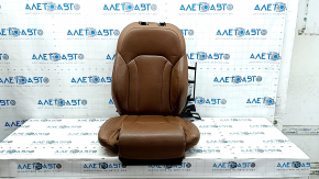 Audi Q7 16-19 driver's seat upholstery, brown leather, heated, ventilated, with a massage mat, scuffs, scratches, dents, broken fasteners
