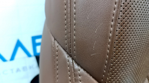 Audi Q7 16-19 driver's seat upholstery, brown leather, heated, ventilated, with a massage mat, scuffs, scratches, dents, broken fasteners