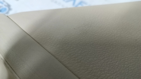 Rear right door panel for Lexus ES300h ES350 13-15 beige with beige leather insert, beige leather armrest, glossy wood molding, with handle, scuffs, needs cleaning, tear in leather