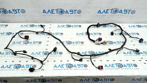 Audi Q7 16-19 rear bumper wiring for 4 parking sensors, lights, and BSM, connector cut off, connectors broken, wire broken