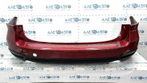Bare rear bumper Subaru Forester 14-18 SJ red, scratches, dents, crack in mount, worn
