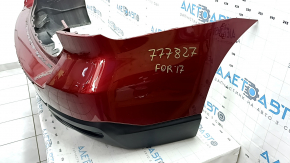 Bare rear bumper Subaru Forester 14-18 SJ red, scratches, dents, crack in mount, worn