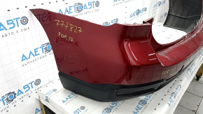 Bare rear bumper Subaru Forester 14-18 SJ red, scratches, dents, crack in mount, worn