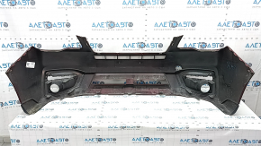 Subaru Forester 17-18 SJ front bumper, bare, red, scratches, pressed, non-factory holes