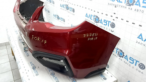 Subaru Forester 17-18 SJ front bumper, bare, red, scratches, pressed, non-factory holes