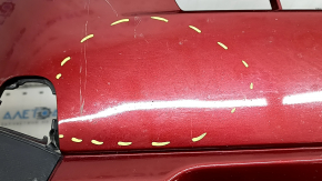 Subaru Forester 17-18 SJ front bumper, bare, red, scratches, pressed, non-factory holes