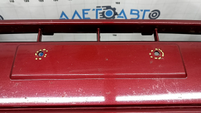 Subaru Forester 17-18 SJ front bumper, bare, red, scratches, pressed, non-factory holes