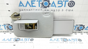 Left visor for Subaru Forester 17-18 SJ, gray, for camera, without hook, with backlight, dry-cleanable