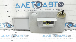 Right visor for Subaru Forester 17-18 SJ, gray, for camera, without hook, with backlight, dry-cleanable