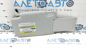 Right visor for Subaru Forester 17-18 SJ, gray, for camera, without hook, with backlight, dry-cleanable