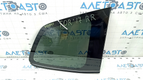 Subaru Forester 14-18 SJ rear right window, tinted, black matte molding, torn seal, peeled seal, bump
